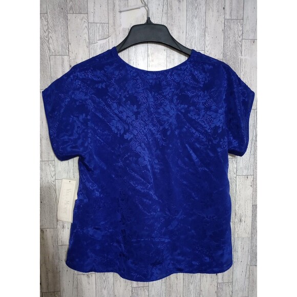 Vintage Val Mode Satin Lingerie Set Top Shorts Floral Purple 90's Y2K NWT Medium - Picture 3 of 10